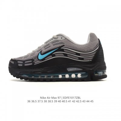 Nike Air Max 97 Se Cushioned Running Shoes for Men and Women, Thick Sole, Height
