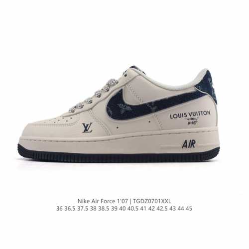 Company-level Nike Air Force 1 '07 Low Air Force One white shoes with air cushi