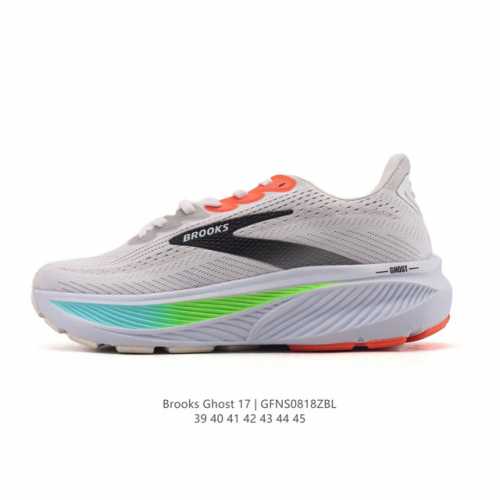 New, corporate-grade Brooks Ghost 17. A classic, thick-soled, elevated athletic