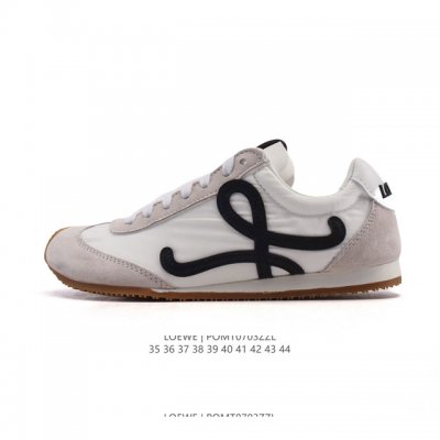 Corporate level Loewe Ballet Runner leather and fabric splicing simple round-to