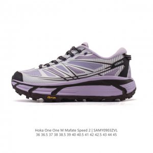 The Hoka One One Mafate Speed 2 Low, a lightweight, low-top outdoor trail runni